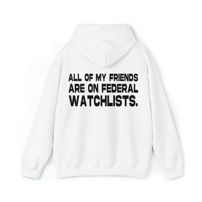 All of my Friends are on Federal Watchlists - Cotton Hoodie