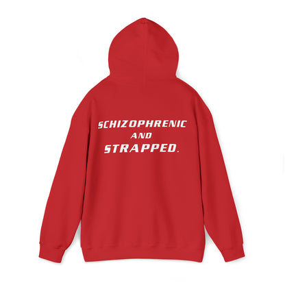 Schizophrenic and Strapped - Cotton Hoodie