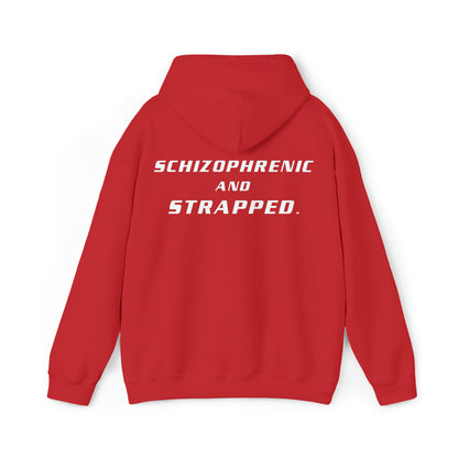 Schizophrenic and Strapped - Cotton Hoodie