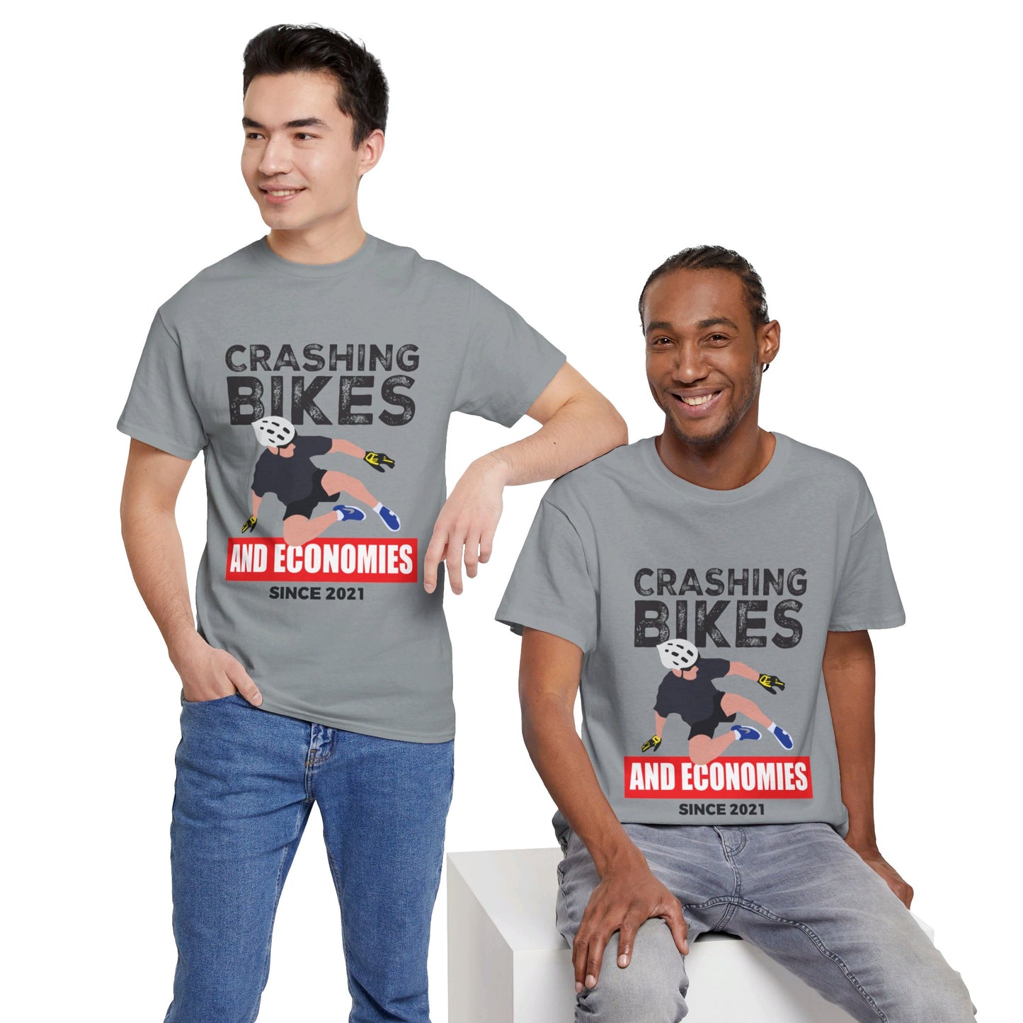 Crashing Bikes and Economies - Cotton Tee