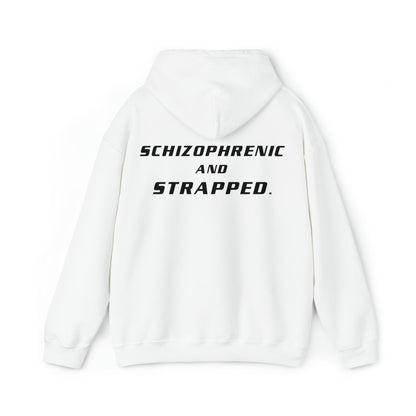 Schizophrenic and Strapped - Cotton Hoodie