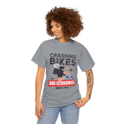 Crashing Bikes and Economies - Cotton Tee